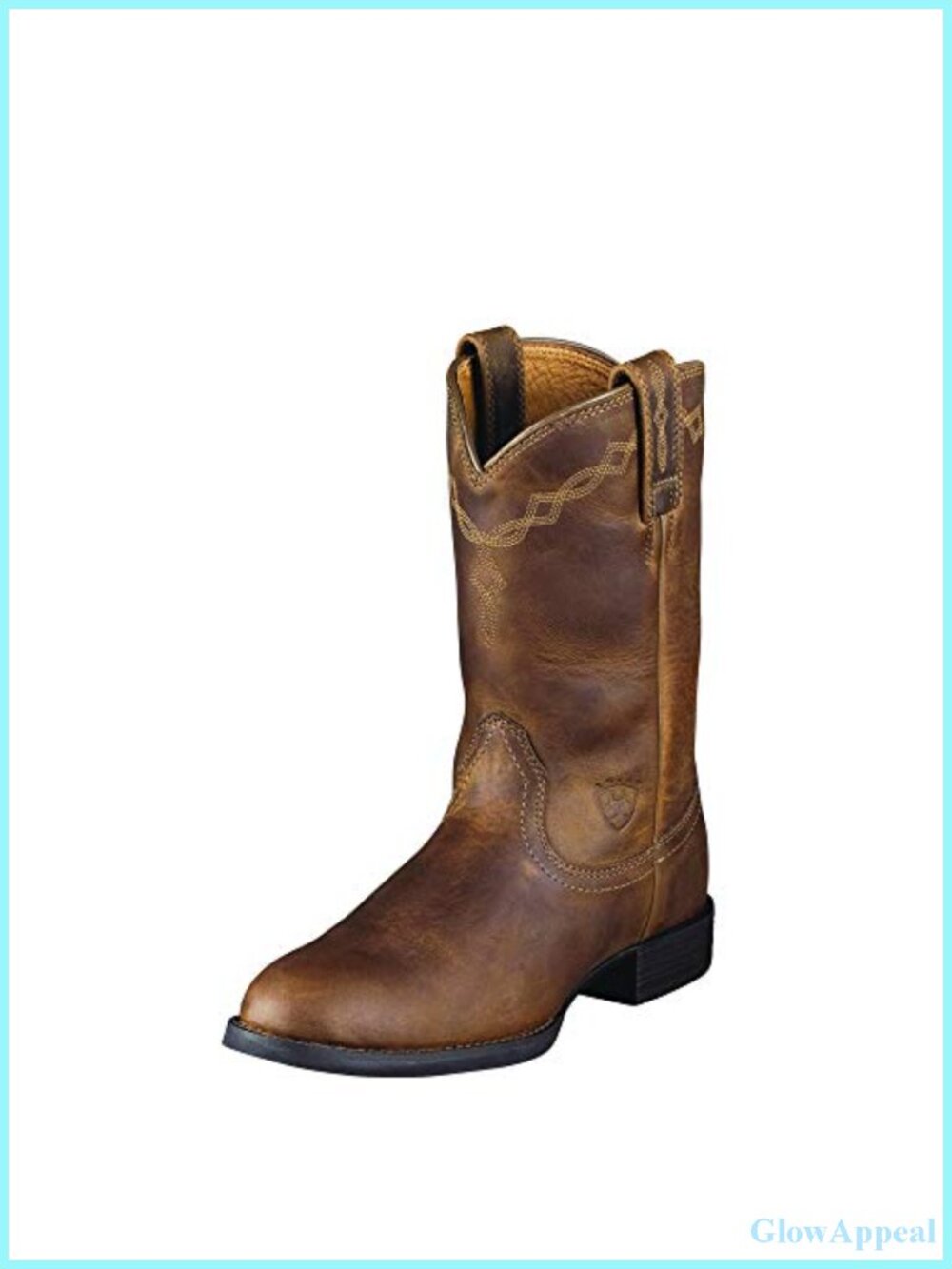 Full-Grain Leather Roper Western Boots Memory Foam Work Boots